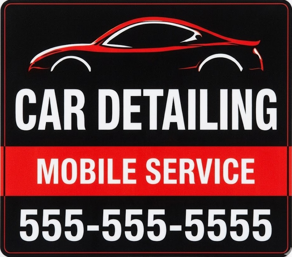 Car Detailing Mobile Service Yard Sign