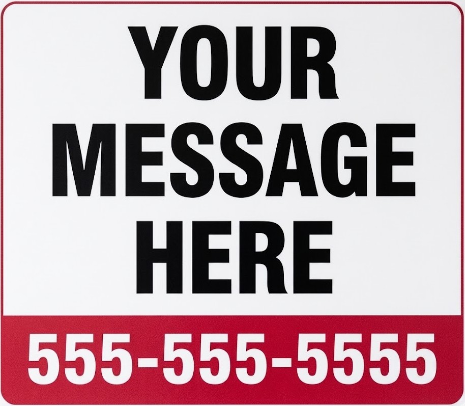 Your Message Here Custom Yard Sign