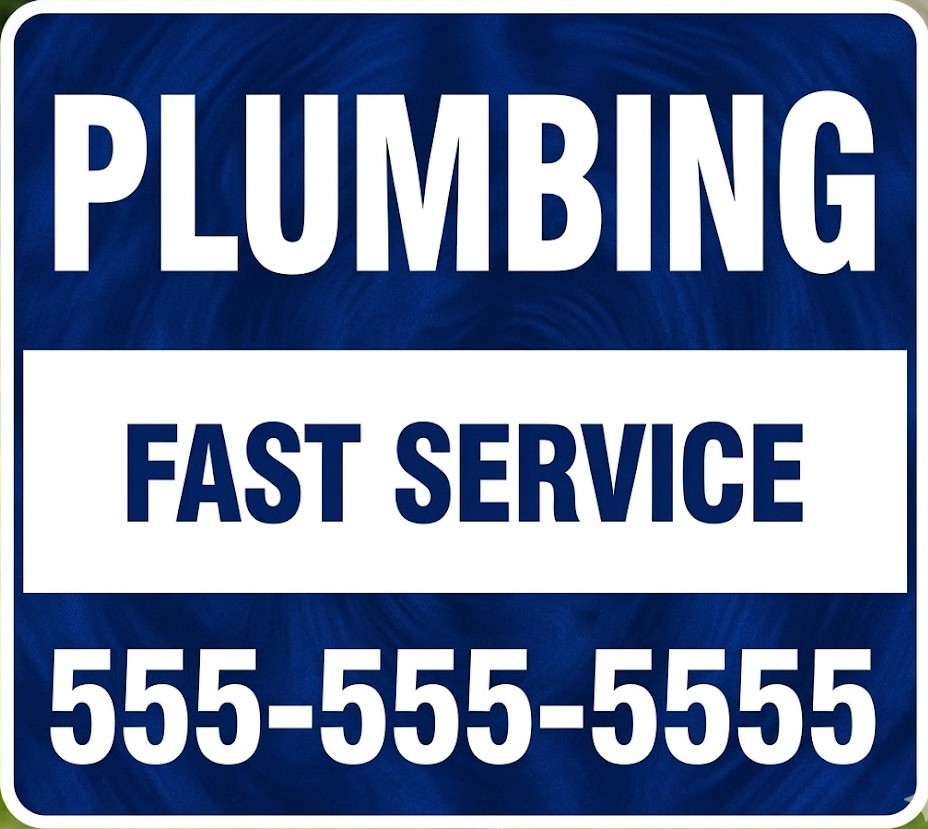 Plumbing Fast Service Yard Sign